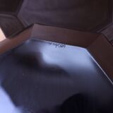 6 black Arcoroc Octime dessert plates, vintage, France