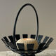 Brutalist wrought iron basket from the 1960s.
