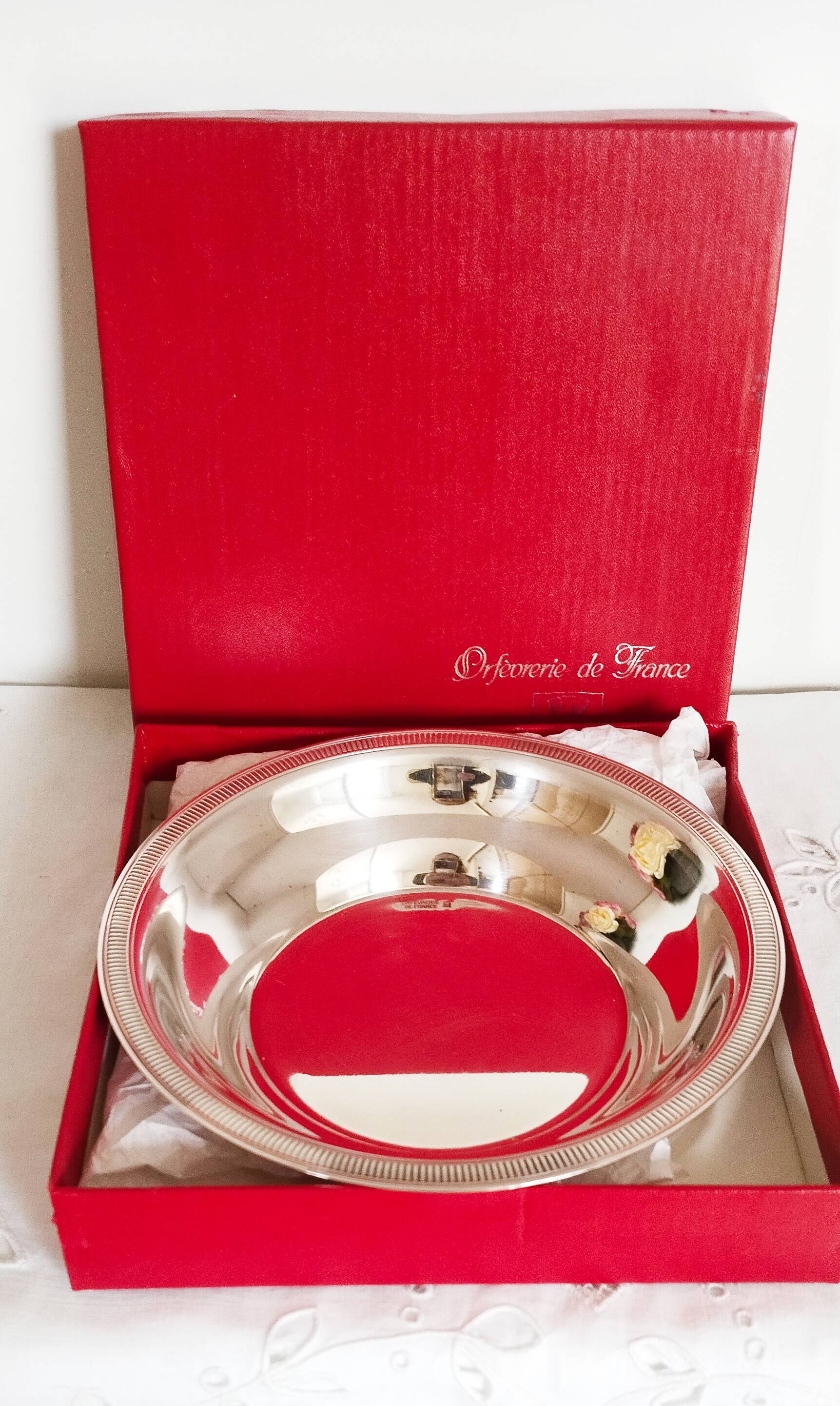 Silver-plated baby plate, Orfévrerie de France, bowl
