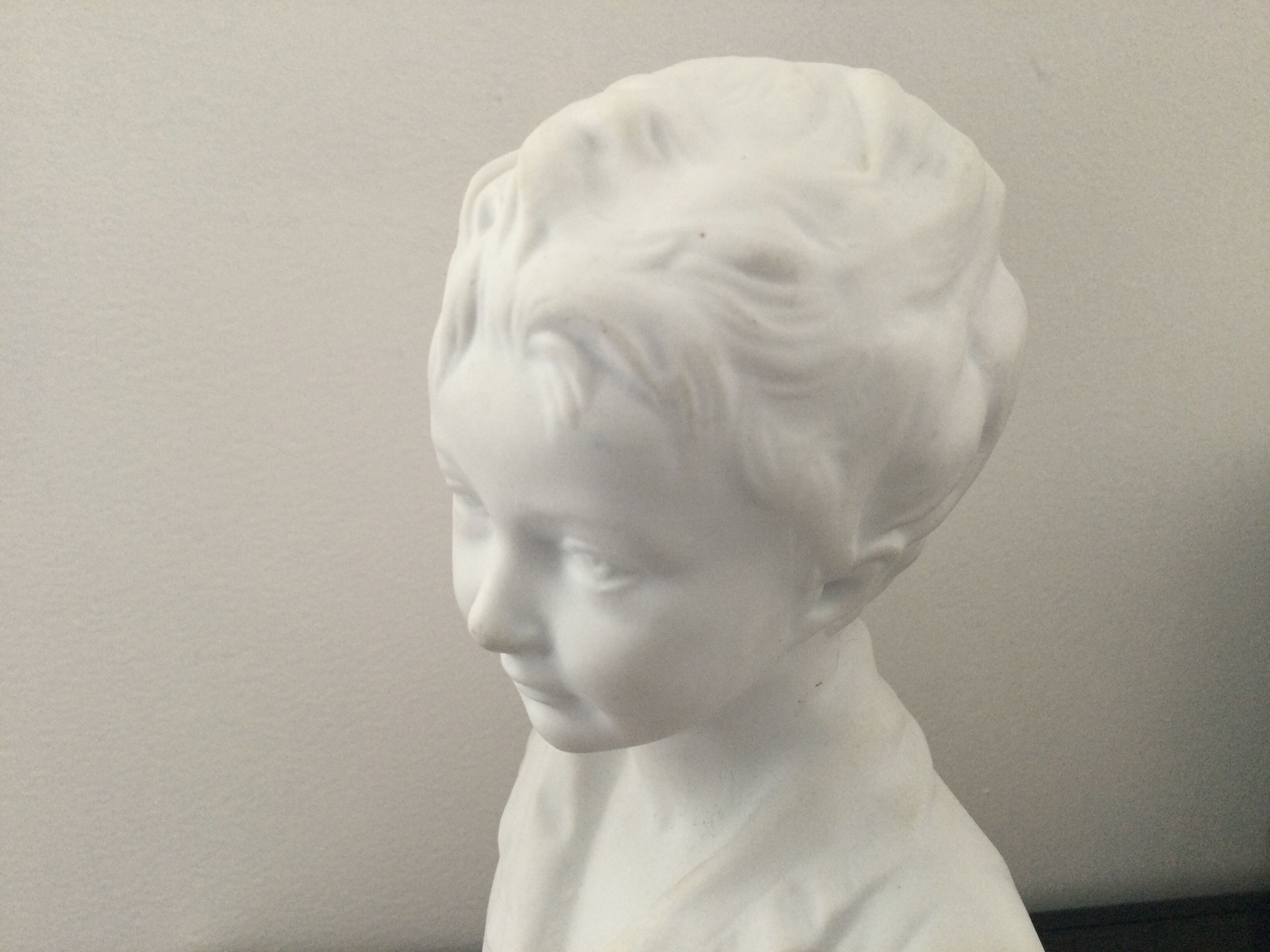 Bust after Houdon signed Tharaud Limoges