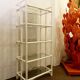 Pair of Lacquered canework shelves, Bamboo and Glass, 1980s - Italy