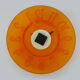 Guzzini orange wall clock from the 1980s
