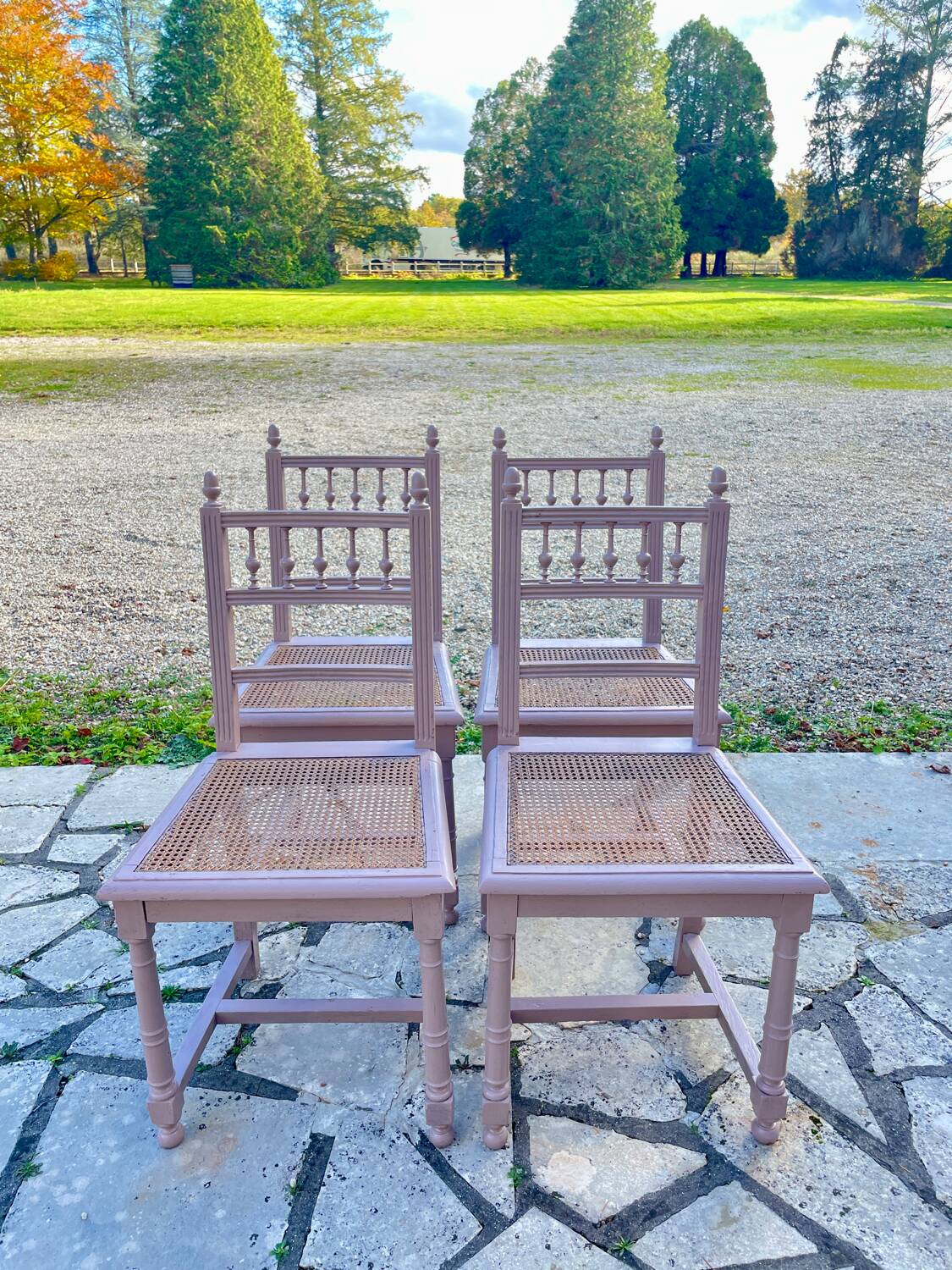 Chaises Henri II cannées