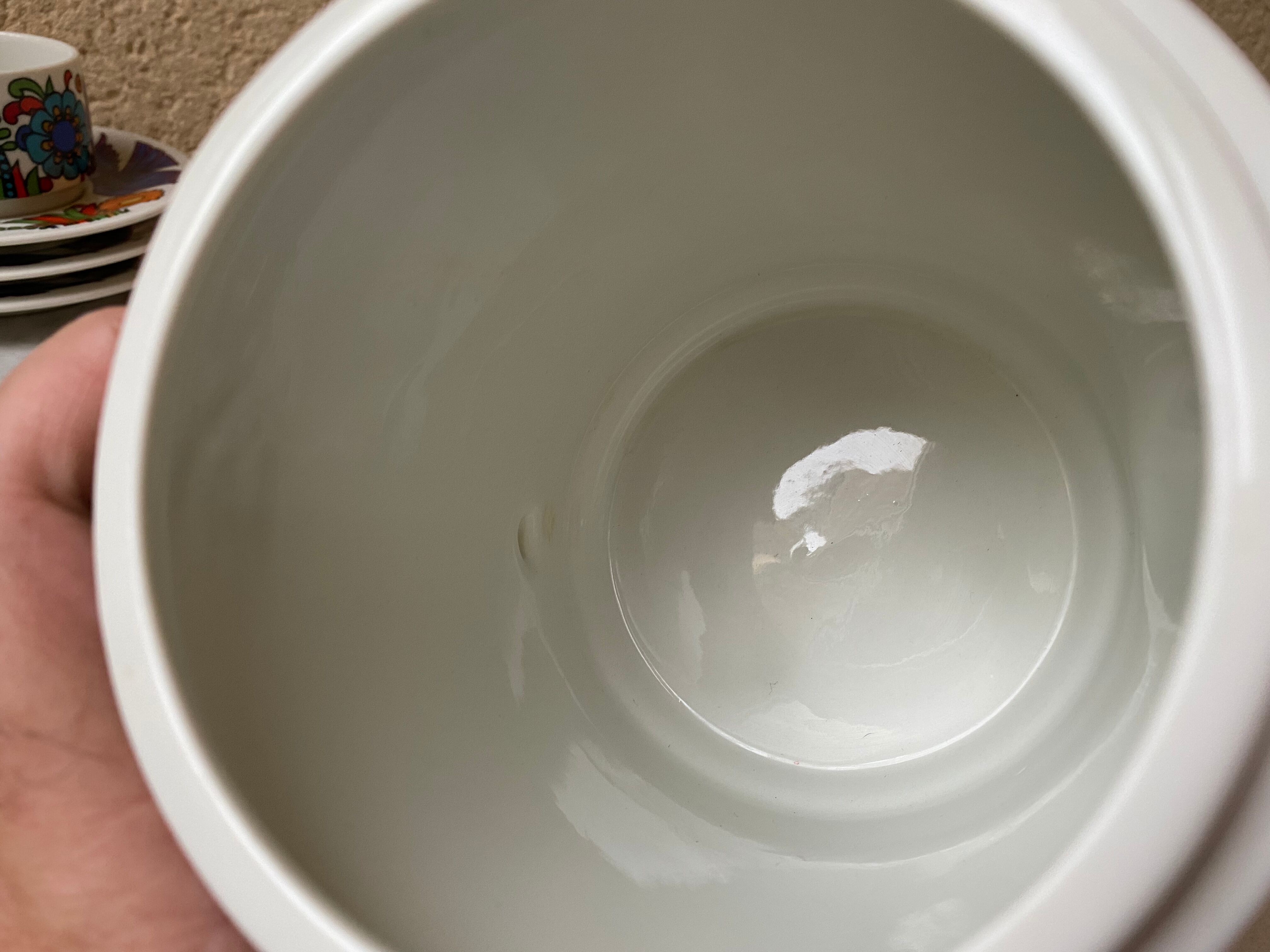 Coffee maker and ceramic coffee cup Villeroy and Boch Acapulco vintage 70s