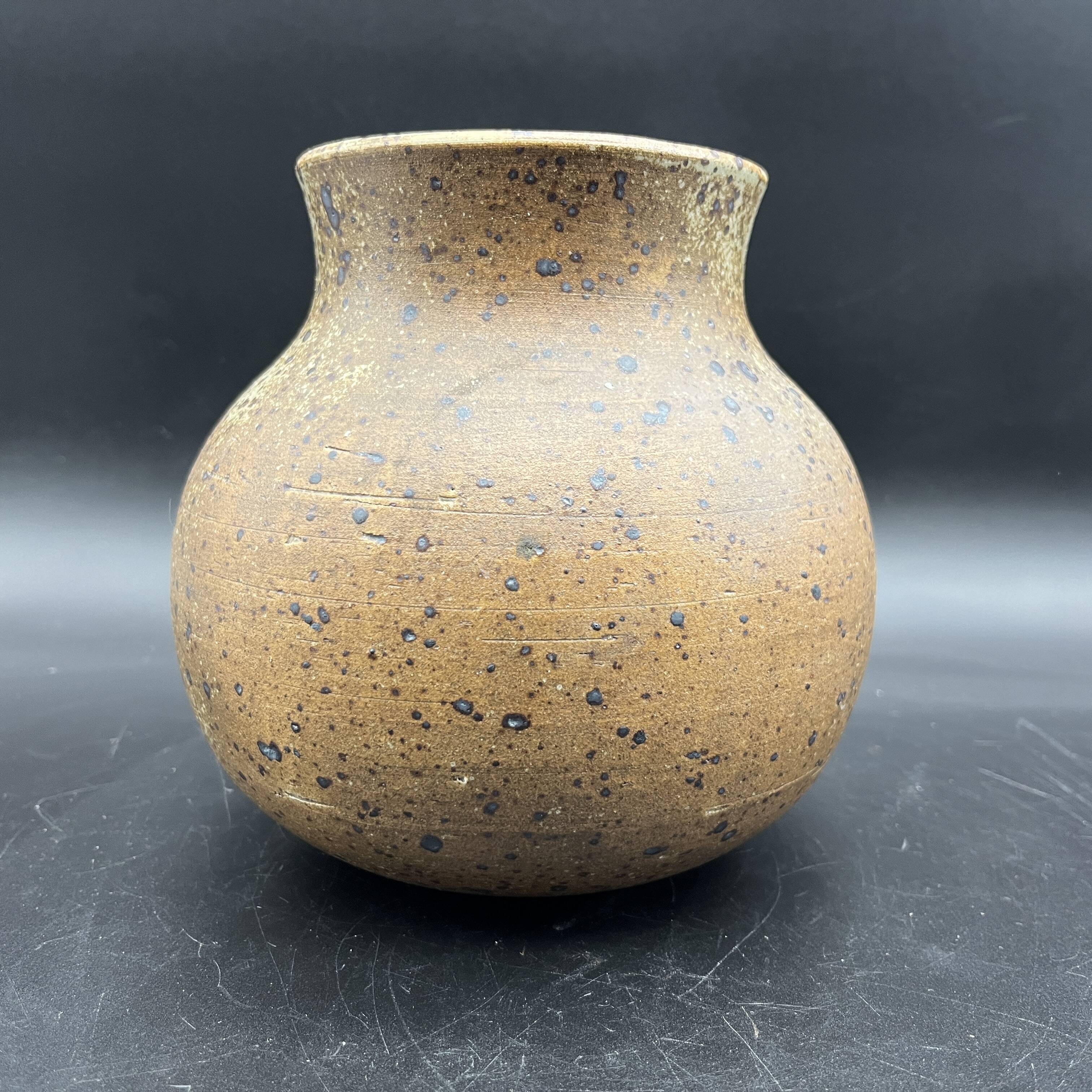 Pyrite stoneware ball vase