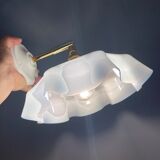 Vintage lampshade in sky blue opaline