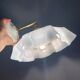 Vintage lampshade in sky blue opaline