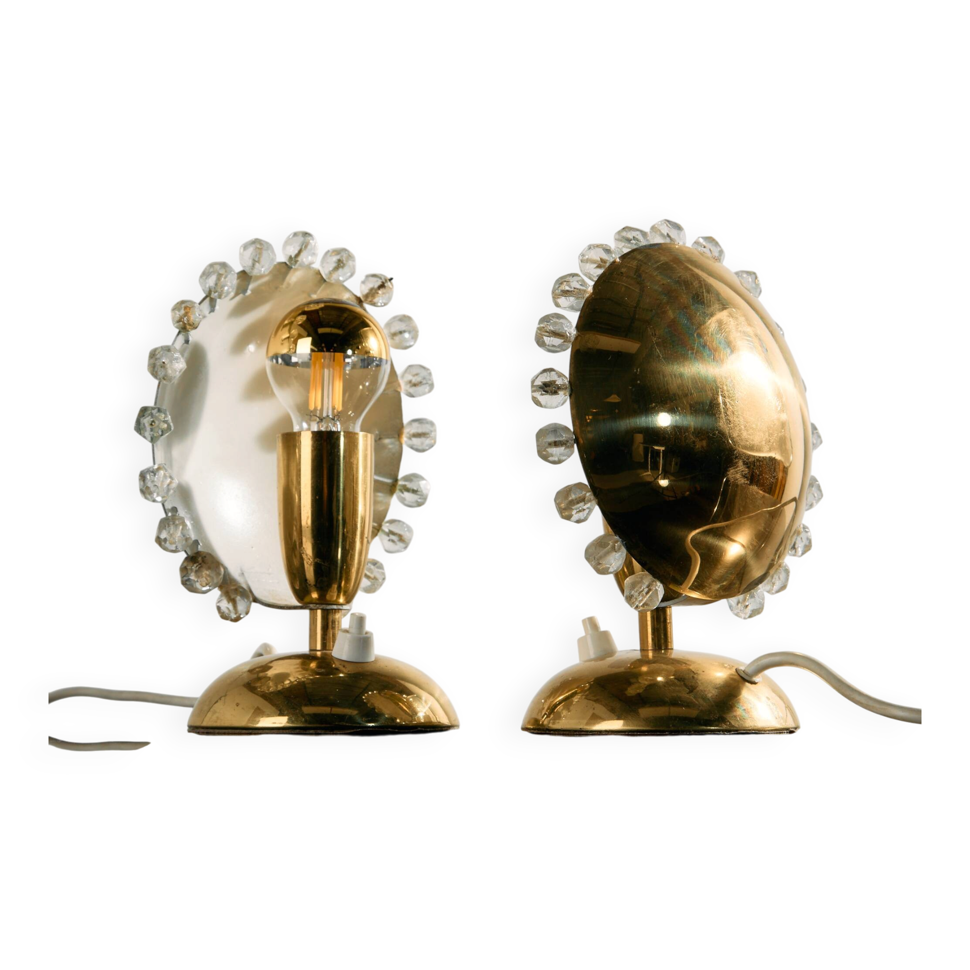 Lampe de table en laiton par Rupert Nikoll, lot de 2