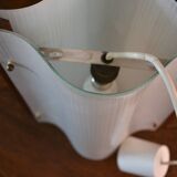 Scandinavian hanging chandelier teak and glass