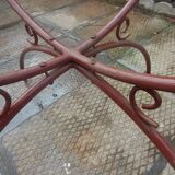 Lot of round table and 6 chairs in ironwork Raymond Menos Haiti