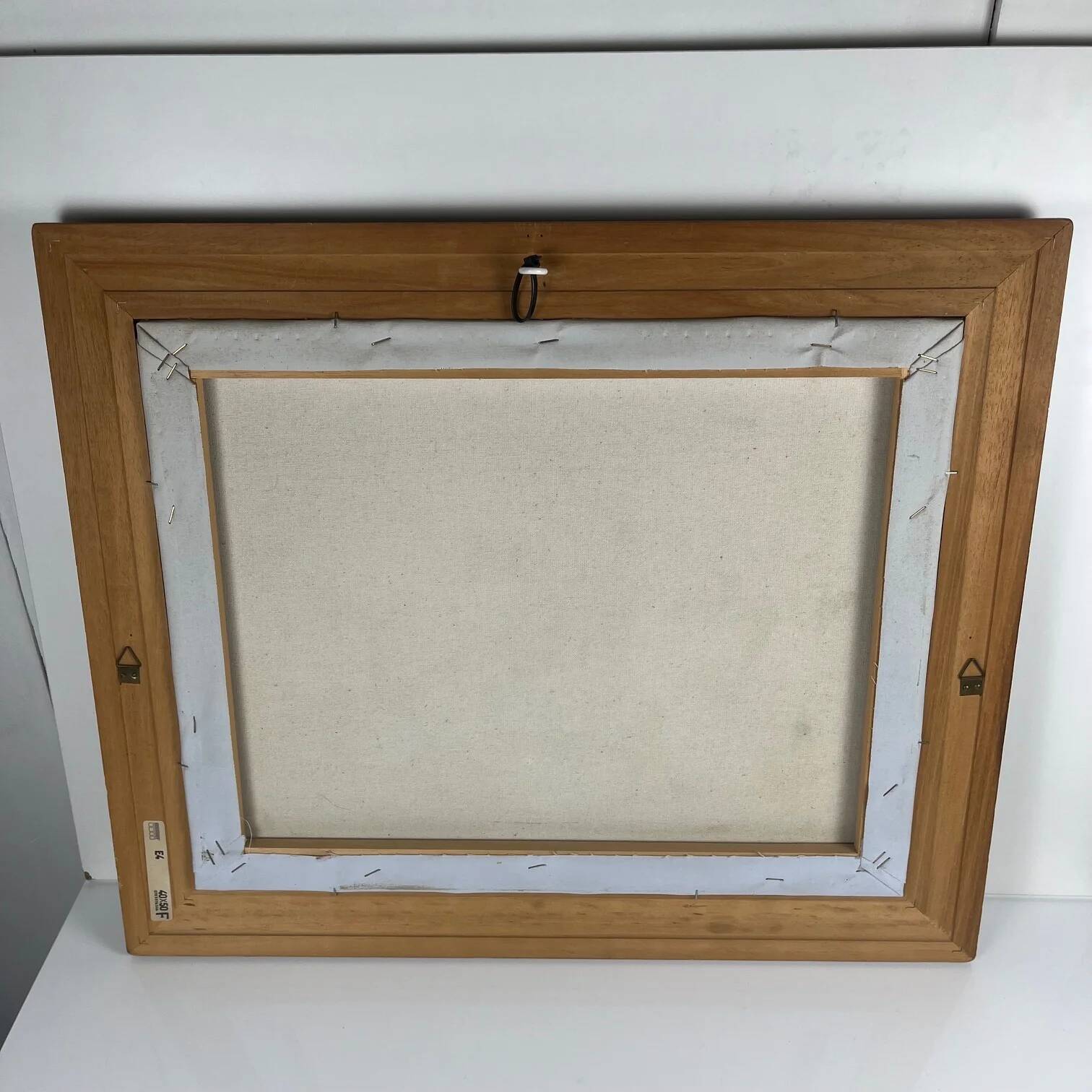 Tableau décoratif vintage représentant une nature morte florale, signé Frederik.