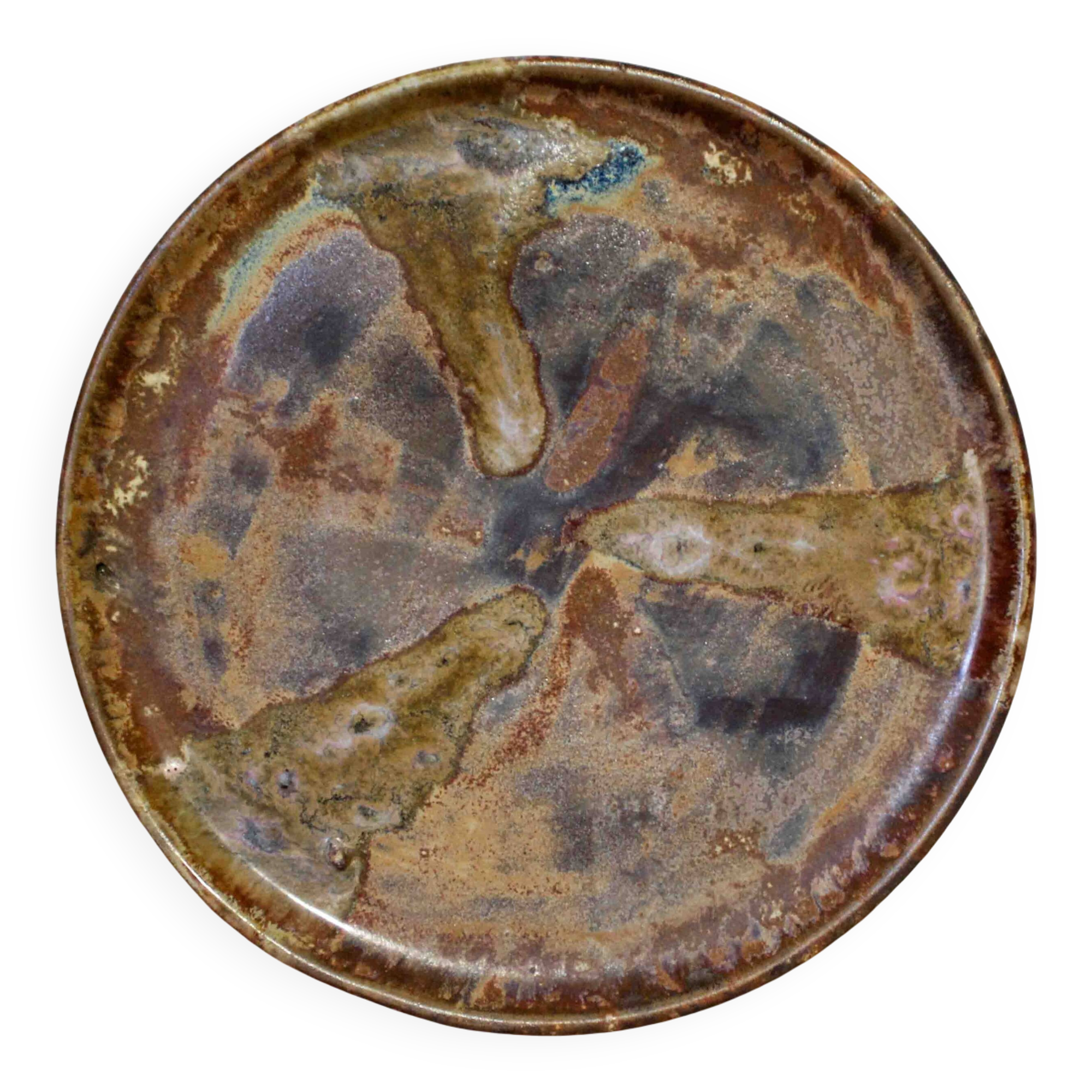 Glazed stoneware plate by Jean Langlade