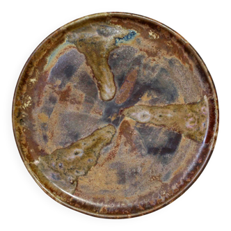 Glazed stoneware plate by Jean Langlade