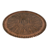 Plateau en cuivre, diamètre 63,5 cm