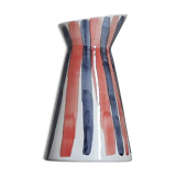 Navy and coral pitcher