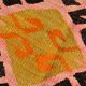 6x9 Orange & Balck Handmade Tribal Vintage Kilim Rug