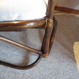 Rare-Vintage - Set of two rattan and bamboo armchairs - reclining armchairs - 80s