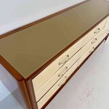 1950s Italian Chest of Drawers in Parchment, Attributed to Paolo Buffa