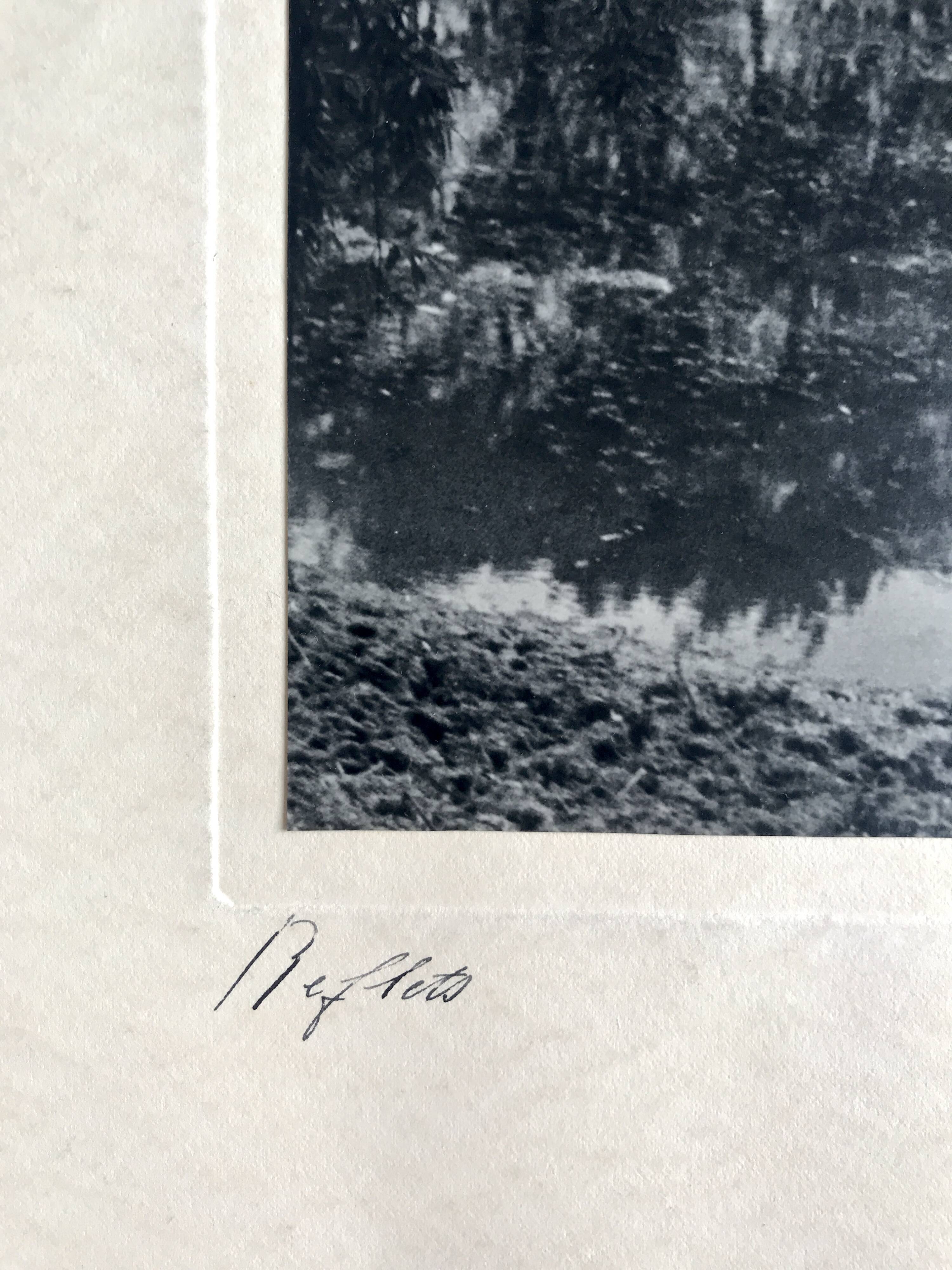 Georges lefebvre, reflections, black and white photograph, circa 1930. signed in ink