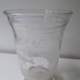 Old vase with hunting decor (17cm) A1