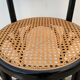 Pair of high canne stools or black curved wooden bar chairs, 1970