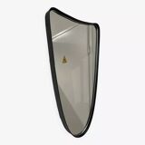 Free-form rearview mirror in black metal