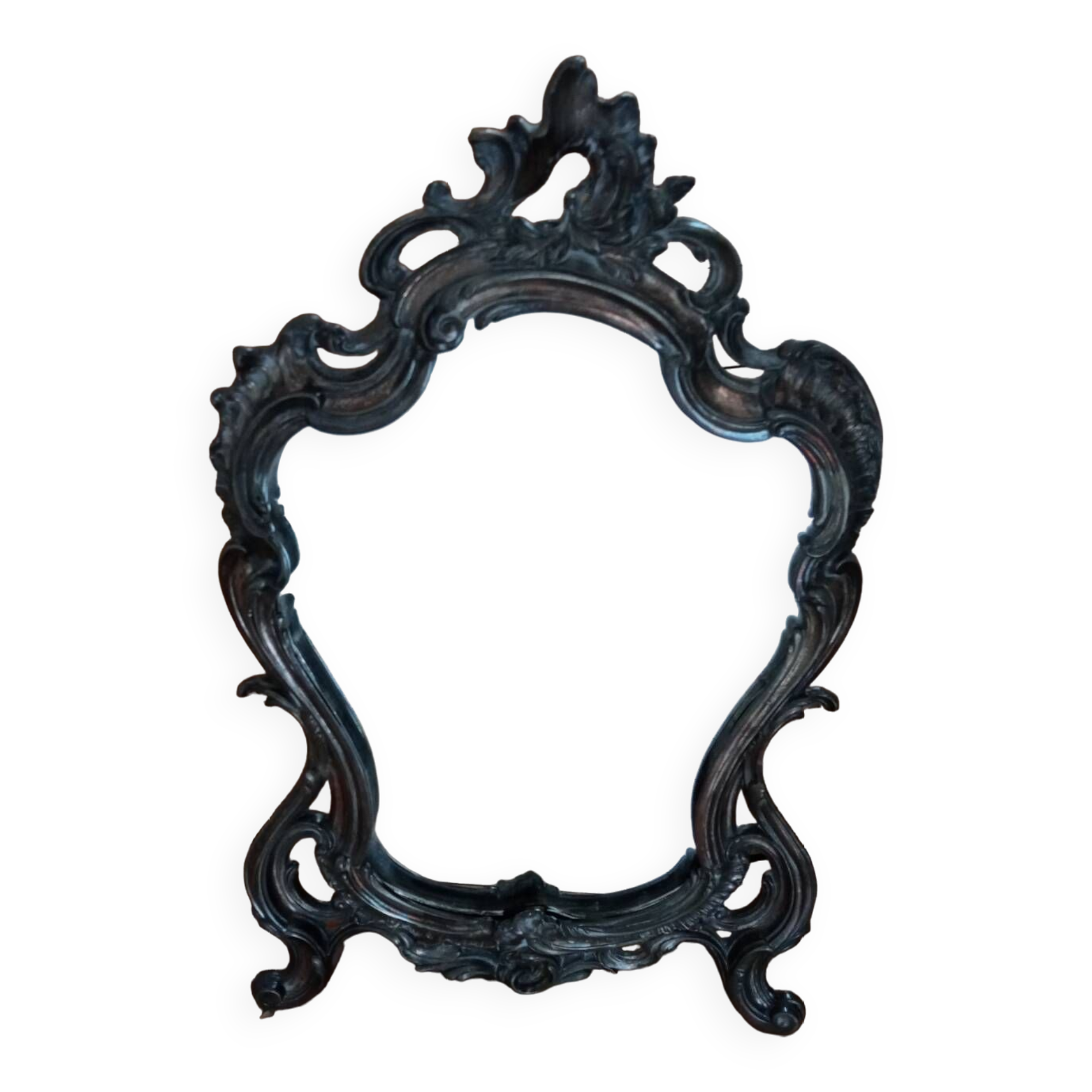 Old standing mirror, silvered bronze