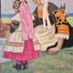 M. Jacquier - Oil on Panel Scene from Brittany