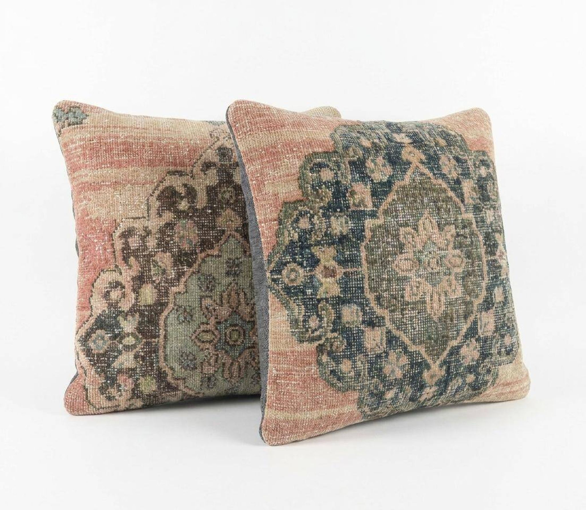 Set of 2 vintage Turkish cushion covers 51x51 cm