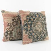 Set of 2 vintage Turkish cushion covers 51x51 cm