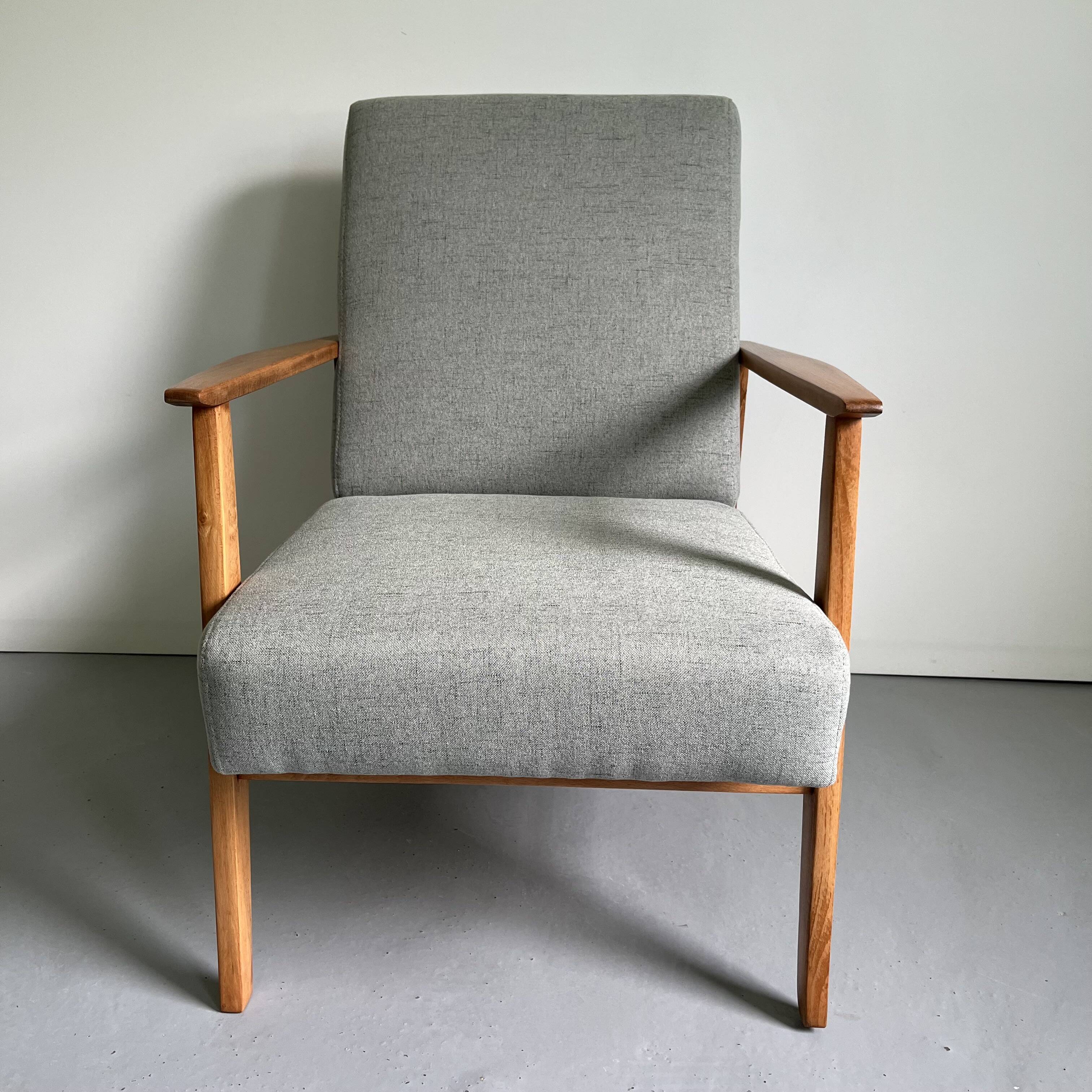 Vintage Grey Green Club Armchair