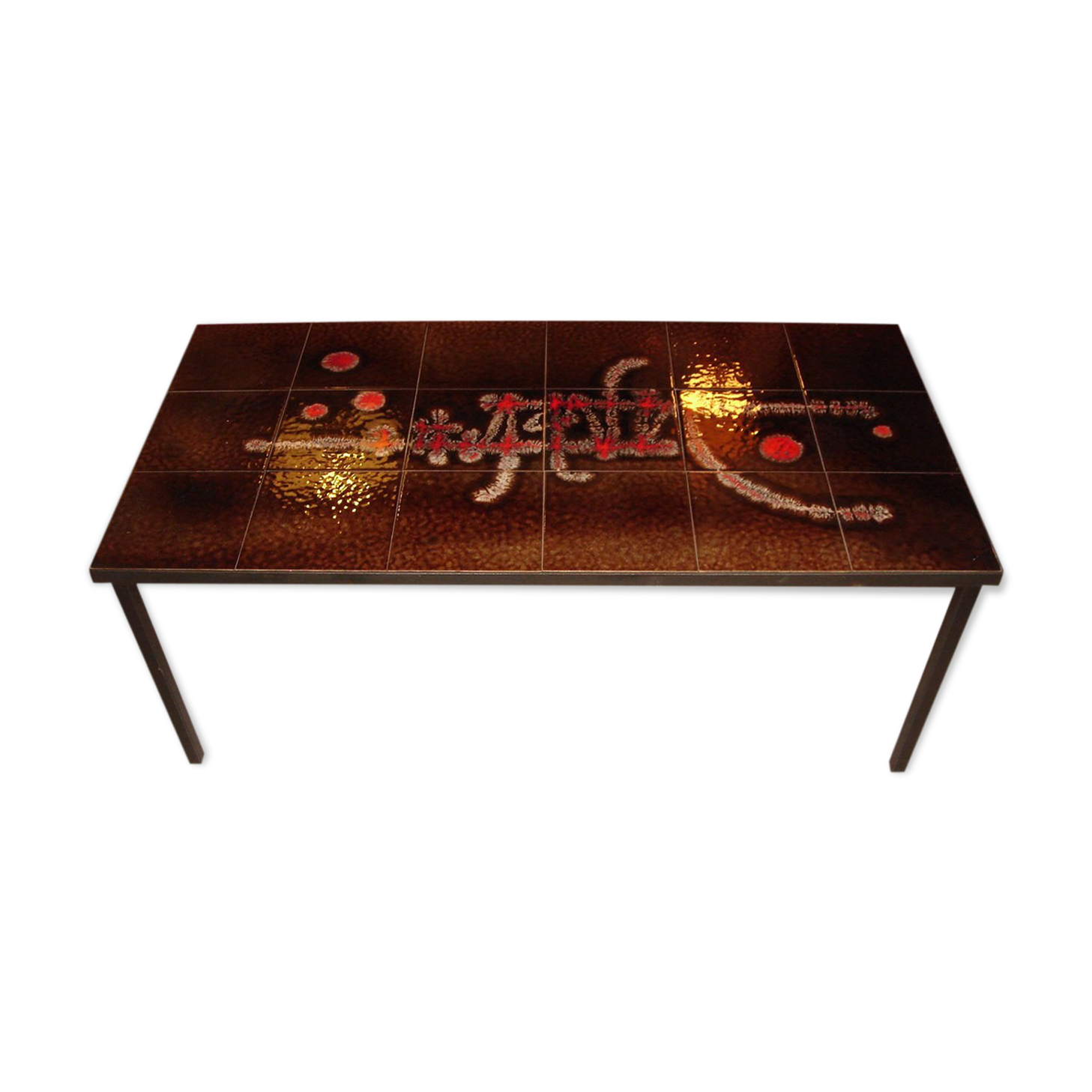 Vintage ceramic table by Julien de Covemaker dit Belarti céramiste à Ostende