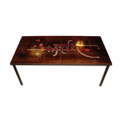 Table vintage céramique Julien de Covemaker dit Belarti céramiste à Ostende