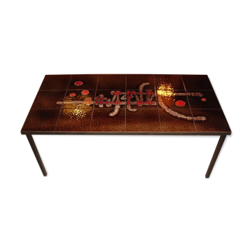 Table vintage céramique Julien de Covemaker dit Belarti céramiste à Ostende