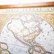 Frame and map "Orbis terrae compendiosa descriptio", Reproduction of an engraving Gérard Mercator