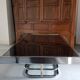 Table basse en verre et métal 1970