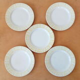 Cinq assiettes à dessert années 50