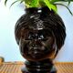 Vase ou cache pot tête de Maure en verre 1970