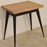 Table bistrot tolix T55 plateau chêne massif