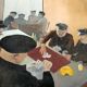 Oil on canvas under glass, "The Players" 1950