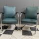 Set of 2 Green Mauser tubular chairs model RS7 Bauhaus 1930s