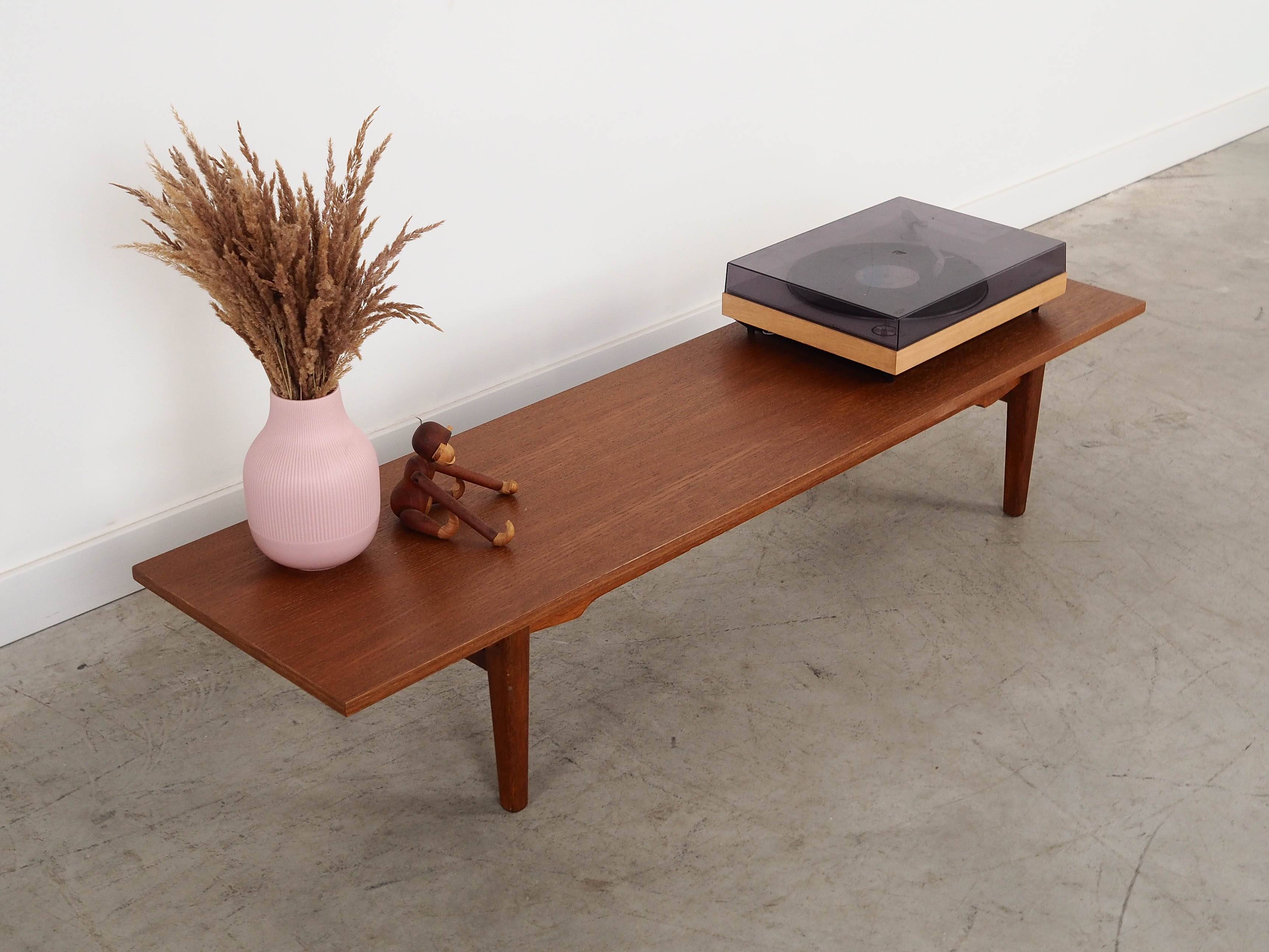 Teak lowboard, Danish design, 1970s, made in Denmark