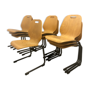 Lot de 10 chaises écolier
