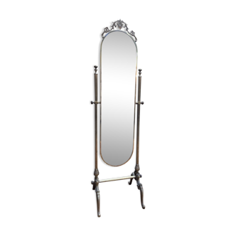 Mirror - Psyche in solid brass, Napoleon III style