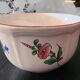 large breakfast cup saucer faience luneville kg street lamp flowers vintage