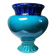 Turquoise & cobalt blue glazed earthenware vase/cache-pot by D. Dinis, 1960s-80s.