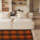 Handmade traditional natural wool rug size 150/350 cm