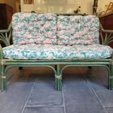 Rattan bench canapé