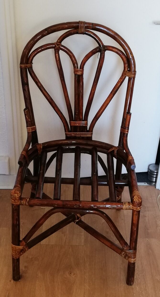 Pair of bamboo chairs circa 1970
