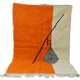 Orange berber carpet 248 x 152 cm